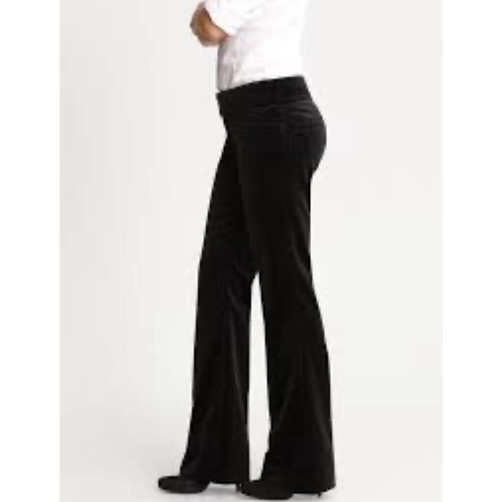 Banana Republic Womens Midrise The Sloan Fit Bootcut Velvet Pants‎ Black Size 6